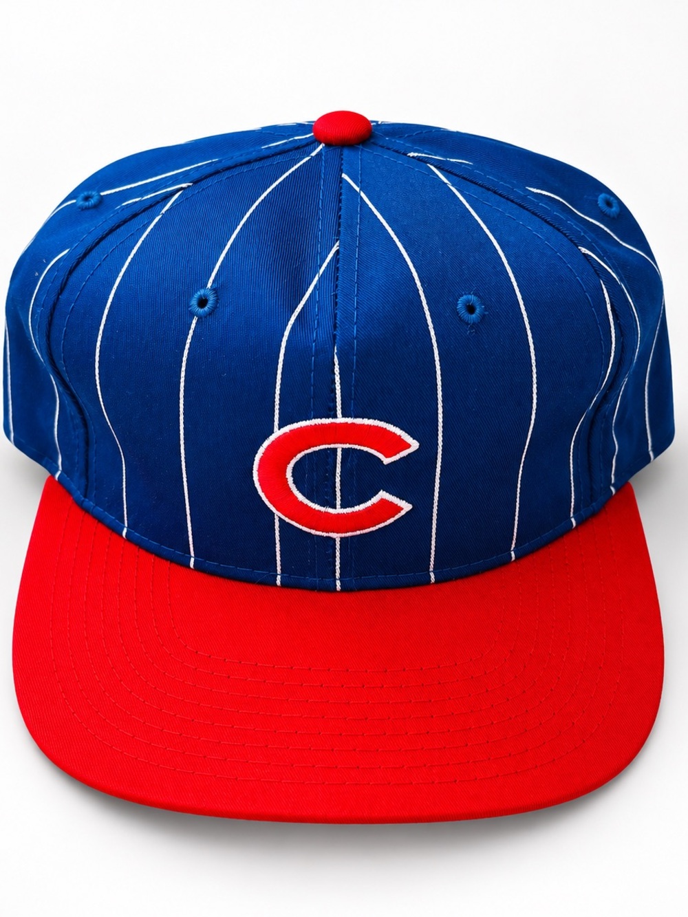 Vintage 1990s Chicago Cubs STARTER Pinstripe Snapback Cap NWT MLB Baseball Hat